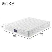 Spring Mattress, 7-Zone Cold Foam Mattress, Pocket Springs, 100% Oeko-Tex Certified, Quilted Microfiber Cover, 100-Night Trial, Firmness Level H3, 25cm Height