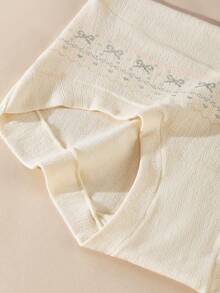 3条装女士高腰塑形内裤，舒适纯棉简约设计 - 彩色 - 查看 6