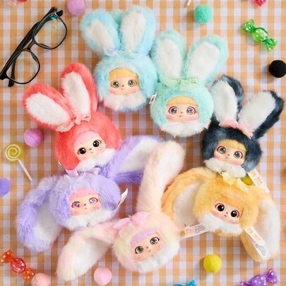  Samuel Blind Box Collectible Figurine, Colorful Rabbit Series, Birthday, Valentine's Day, Christmas, Holiday Gift, Random Delivery, Hard Face Interior, ABS Material, Non-Plush Filling