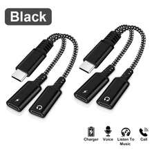 2-In-1 USB-C Headphone Jack & Fast Charging Adapter, Compatible With IPhone 17/16/15 Pro Max Plus, Compatible With IPad, Type-C To 3.5mm Audio Converter Aux Splitter Accessory - Black - View 14