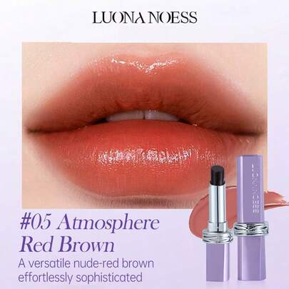 LUONANOESS שפתון וליפגלוס בצבע שחור 2.0, עמיד בפני מריחה, אינו מייבש, צבע עירום, משפר ברק ולחות, מתאים לנשים וילדות, אידיאלי לסתיו/חורף, מושלם לשימוש יומיומי, טיולים, פעילויות חוץ, פסטיבלים, חג המולד, ימי הולדת, סיום לימודים, מסיבות ואיפור אופנה