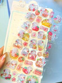 Brand New 3D Stereoscopic Ghost Family Embossed Crystal Stickers, Perfect Choice For Children, Students, Rewards And Mobile Phone Decoration. Also An Ideal Choice For Fashionable Home Decor, Party Decoration, Birthday Gifts And Various Holiday Gifts. - Multicolor - View 5
