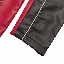 Puma 男士皮質夾克 RACE-AHEAD-PU-JKT 黑色有型挺闊撞色經典賽車服 酷 撞色拼接 立領輕盈休閒運動開襟外套636031-01 - 黑色 - 查看 5