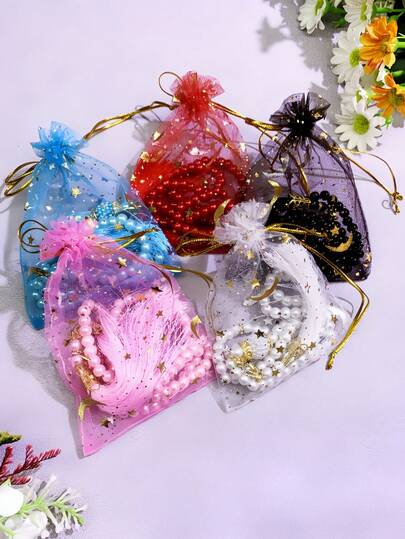 1 pieza/Set de 6 piezas Cuentas de oración islámicas de 99 cuentas, con bolsa de regalo de organza con estrella y luna, contador de 99 cuentas de mano, mejor regalo, disponible en varios colores