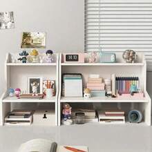 1 Piece Large Desktop Storage Box, Minimalist And Fashionable Multifunctional Desk Shelf For Bedroom And Office Use - White - View 2