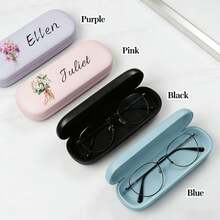 Customized Name Glasses Case, Personalized Fashion Glasses Box, Customizable Letter Hard Glasses Case, Customizable Birthday Gift, Valentine's Day Gift, Wedding Gift - Multicolor - View 8