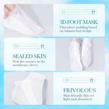 4 Pcs  Foot Peel Mask  Exfoliator Peel Off Calluses Dead Skin Callus Remover, Soft Smooth Touch Feet-Men Women - màu xanh lá - Xem 7