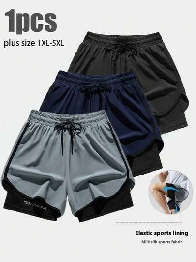 Men's Sports Shorts, Quick-Dry Lining Pants, Running Fitness Lightweight Mesh Shorts