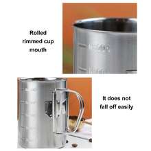 500ml Stainless Steel Camping Mug With Lid, Rust Resistant, With Scale And Collapsible Design For Hiking And Outdoor Adventures.