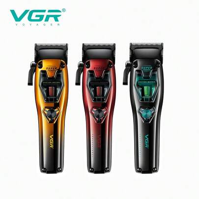  Cortadora de pelo eléctrica profesional VGR 8000-11000 RPM de alta potencia, recortadora de pelo eléctrica para hombres V-668 V-668T