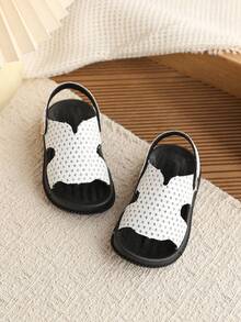 1双女童夏季新款休闲百搭防滑软底平底凉鞋，幼儿/小童夏季户外时尚平底凉鞋 - 白色 - 查看 4