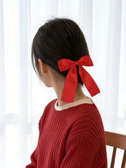 1 pieza Coletero de mujer dulce y lindo minimalista para el Día de San Valentín, accesorio de pelo con lazo de unicolor elegante y versátil, adecuado para el viaje diario, reuniones festivas, fiestas de cumpleaños, compras, viajes, fotografía y cualquier ocasión. Un gran regalo para tu mejor amiga. Sujetadores de cola de caballo, Bandas elásticas para el cabello, Gomas para el cabello, Cuerda para el cabello, Lazo elástico para el cabello