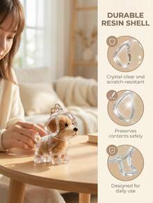 1个狗狗纪念吊坠钥匙扣，带狗毛收纳盒，可收集狗毛作为纪念品，是送给爱狗人士的完美纪念礼物，也是送给宠物主人珍藏逝去宠物记忆的贴心礼物。 - 彩色 - 查看 3