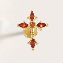 1pc Gothic Cross Diamond Stud Earrings, Suitable For Women's Daily Wear - Cross - View 6