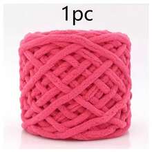 1pc/100g Chunky Single Ply Yarn, Thick Chenille Yarn, Soft DIY Crochet & Knitting Yarn, Suitable For DIY Scarves, Bags, Slippers, Crafts, Blankets, Cushions, Approx. 100g/Pc Fluffy Velvet Yarn, Thick & Soft Chenille Yarn - Multicolor - View 20