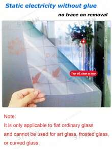 3D全息彩虹装饰半透明静电吸附无胶窗膜，彩色玻璃窗贴，家居装饰，情人节装饰，客厅窗帘，圣诞派对背景 - 彩色 - 查看 8