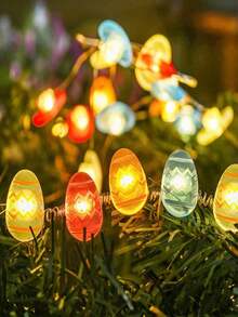 1pc Easter Egg Shaped LED Fairy Light, Battery Operated, Suitable For Home, Bedroom, Room, Party, Easter, Holiday Decoration - Easter String Lights - View 8