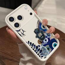 Starfish Cartoon 2026 Happy New Year phone case suitable for  17 16 15 14 13 12 11 PRO MAX PLUS AIR, gift for friends, family,Sleek and Grand Protective Lens Phone Case with Anti-Slip and Shockproof Features, Tianyan Staircase Design - Concha escalonada - blanca - NBUYCIstarfish - Ver 2