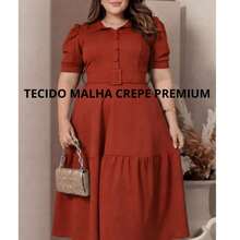 Gode Dress Evangelical Fashion - Naranja Quemada - Ver 3