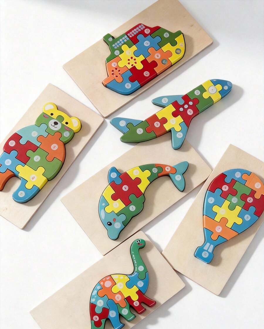 Kids Pegged Puzzles - Redwood - View 1