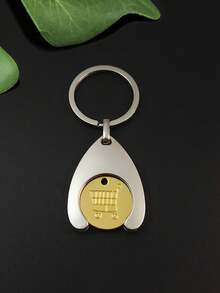 1 Pc Shopping Cart Trolley Coin Holder With Eur/Shopping Cart/Smooth Car Keychain And Metal Token Keyring, Small Gift For Shopping Cart Pendant,The Best Gift For Your Lover,Fashionable Keychains For Keychain For Wallet Backpack Bag Charm,Headphone Pendant Accessories, Birthday Gifts For Classmate Friend Colleague Family ﻿ ﻿ - Multicolor - View 11