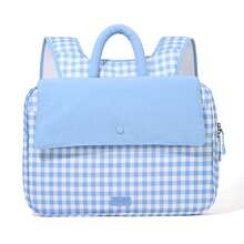 New High-Quality Fashion Women's Laptop Backpack, Large Capacity 11.6 Inch Tablet Storage, Plaid Striped Patchwork Dual-Shoulder Bag, Built-In Laptop Compartment & Multiple Pockets, Breathable Padded Straps, Suitable For School, Work Commute, Short Trips - Multicolor - View 15