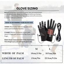 RAF USB加热手套，3档温度可调，兼容触屏，弹性袖口，可手洗，时尚设计 - 适合户外冬季活动，冬季手套 | 现代手套设计 | 耐用手套，兼容触屏，过热保护 - 适合滑雪、单板滑雪、打字、游戏 - 寒冷天气和电脑使用的理想之选 - 男女通用人体工学冬季手套，保暖手套，加热垫