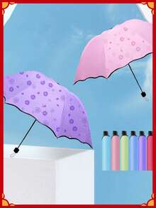 Ô dù gấp 8 nan, màu trơn, thiết kế dễ thương, chống tia UV, kiểu dáng giản dị, nhẹ, thích hợp cho Ngày Quốc tế Phụ nữ, đồ dùng du lịch, quà tặng đám cưới, phong cách Y2K, trang trí phòng ngủ, phụ kiện xe hơi cho nữ, trang trí nhà bếp. - Nhiều màu - Xem 4