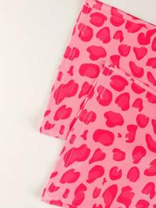 2pcs/Set Women's Autumn Fashionable Street Style Printed Cardigan Long Sleeve Top & Printed Wide Leg Pants Back To School Outfit Vacation Pink Spring - Pink - View 8