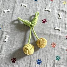 3pcs Dog Chew Toys With Knot Ropes, Suitable For Small & Medium Breed Puppies, Durable Teeth Cleaning, Cherry Knot Design - Multicolor - View 9