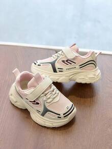 幼儿/儿童透气厚底运动鞋，男童/女童休闲软底步行鞋，春夏款 - 粉色 - 查看 4