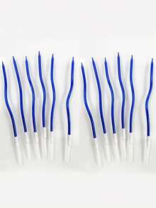 Blue Curved Candles Birthday Party Cake Decorative Candle Set - Blue - View 6