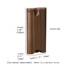 1pc Black Walnut Wooden Cigarette Case Holder, With Aluminum Alloy Cigarette Cleaning Hook, Portable Bag Easy To Clean, Ideal Gift Choice - Multicolor - View 8