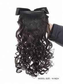 14inch Synthetic Retro Ponytail With Comb European Princess Curly Puff Ponytail Clip In Hair Tail Natural Wig Extension Synthetic Ponytail Halloween Parties And Daily Use - Multicolor - View 5