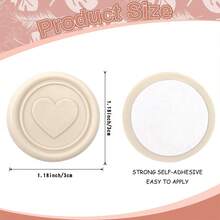 30张心形图案蜡封贴纸，专用于信封和邀请函，易于使用，粘性强，花卉图案信封贴纸，礼品邀请函配件 - 彩色 - 查看 6