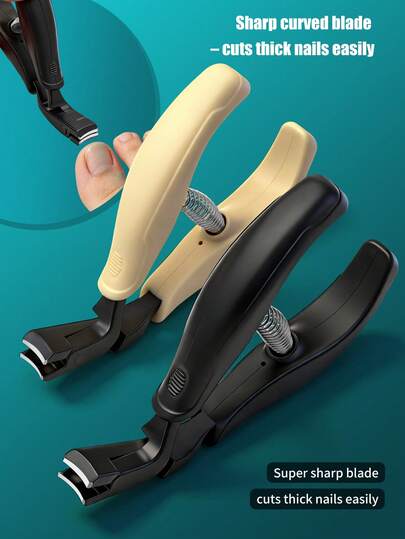 Heavy Duty Long Handle Toenail Clippers, Stainless Steel Forged Wide Opening Design, Easy To Cut Thick & Hard Nails, Suitable For Elderly & Weak Hand Strength Users, Non-Slip Grip Handle, Anti-Splash, Smooth Edges After Cutting, Easy To Clean & Durable, Professional Nail Care Tool For Home Use