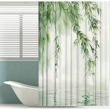 Willow Pattern Shower Curtain Shower Curtain Bathroom Partition Bathroom Accessories Home Decoration 2D Flat 1PC Shower Curtain Bathroom Curtain All-Season Bathroom Decor With Hook Graceful Willow Pattern Adds Elegant Vibe To Bathroom Ideal For Creating  Bathing Space - 彩色 - 查看 2