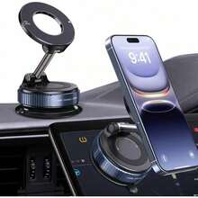 360 °   Rotatable Magnetic Phone Holder Car Gym Mirror Smooth Surface Foldable Retractable Suction Cup Mount - K007-1 chiếc - Xem 1