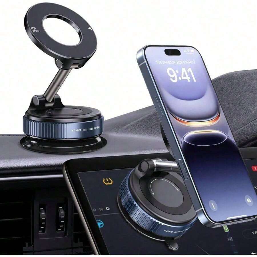 360 ° Rotatable Magnetic Phone Holder Car Gym Mirror Smooth Surface Foldable Retractable Suction Cup Mount - K007-1 chiếc - Xem 1
