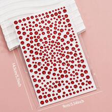 1pc Red Face Gems Jewels Rhinestone Stickers Self Adhesive Gems Stickers DIY Bling Jewel Crystal Sticker For Hair Face Eyes Body - Multicolor - View 7