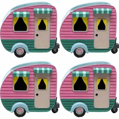 Camper Flower Pot Home Décor Tabletop Decoration Vase Window Décor Indoor Outdoor Décor