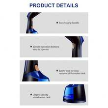 Plancha De Vapor Portátil Vertical De 1200 W 50/60HZ Para Ropa, TANQUE DE 250ML, FUERTE AIRE, OPERACION SIMPLE, - Tipo de Enchufe A USA (110-127V) - Ver 8