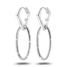 925 Sterling Silver Triangle Hoop Earrings, Delicate Earrings For Daily Wear, Birthday Gift - Silver - View 1