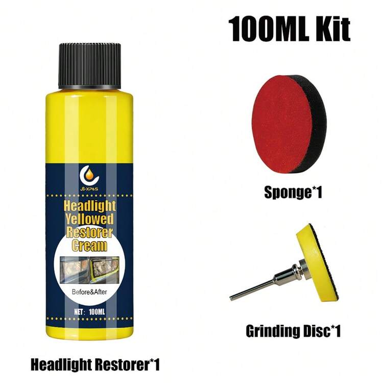 JB-XPCS Universal Headlight Restoration Kit (100ml Polishing Compound) - Removes Yellowing And Oxidation, Enhances Headlight Brightness - A - View 12