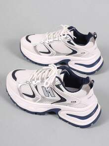 2026新款女士透气网面厚底厚底运动鞋，四季皆宜，舒适休闲运动厚底鞋