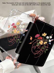 这款线条爱心图案平板电脑保护套兼容 iPad Air 11 英寸 M3 2025 / M2 2024、iPad Air 第五代 2022、iPad (A16) 11 英寸第十一代 2025，也兼容三星 Galaxy Tab 和 Kindle Paperwhite 第十二代 2024。透明背壳，时尚图案保护套，具备自动休眠/唤醒功能和气囊保护，适合作为礼物或办公用品。 - 彩色 - 查看 4