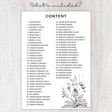 Planificador de lectura 2026, Desafío de lectura imprimible, Diario de reseñas de libros, Diario de lectura mensual minimalista - A - Ver 4