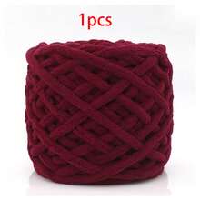 1pc/100g Chunky Single Ply Yarn, Thick Chenille Yarn, Soft DIY Crochet & Knitting Yarn, Suitable For DIY Scarves, Bags, Slippers, Crafts, Blankets, Cushions, Approx. 100g/Pc Fluffy Velvet Yarn, Thick & Soft Chenille Yarn - Multicolor - View 47