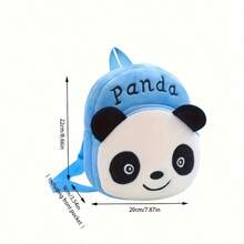 Portable Cartoon Plush Backpack, Schoolbag Daypack, Unisex Campus Rucksack - Multicolor - View 3
