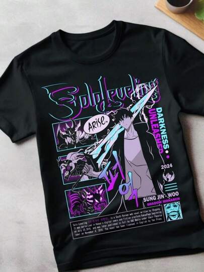 Solo Shirt Leveling Shirt Sung Jinwoo Liu Zhigang Anime Jonas Reiji Shirt Sell